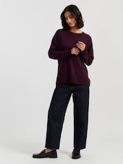 Chinti & Parker Purple Wool-Cashmere Slouchy Sweater - Image 1 of 3