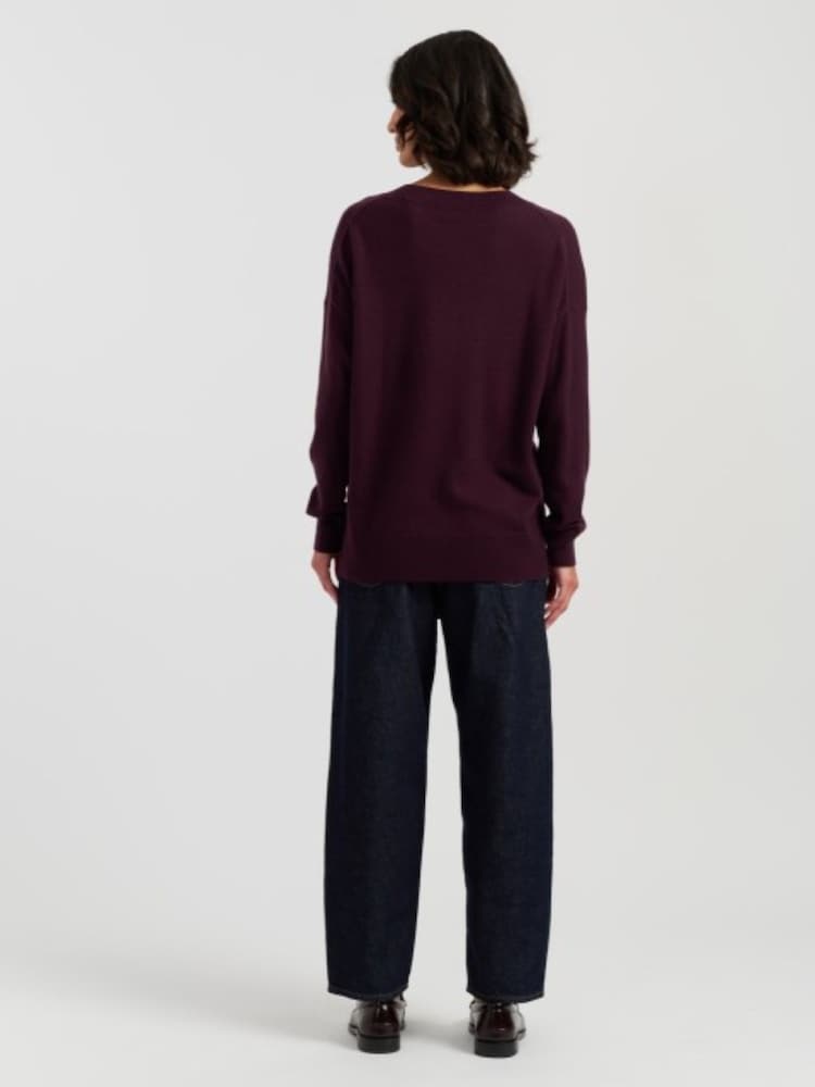 Chinti & Parker Purple Wool-Cashmere Slouchy Sweater - Image 2 of 3