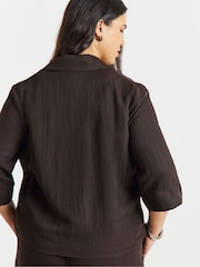 Simply Be Brown Soft Twill Angel Sleeve Chuck On Blazer - Image 2 of 4