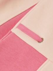 Reiss Pink Storm 4-9 yrs Colourblock Cotton Drawstring Dress - Image 6 of 6