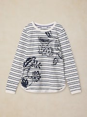 Білий/Темно-синій - White Stuff Clara лонгслів футболки - Image 5 of 6