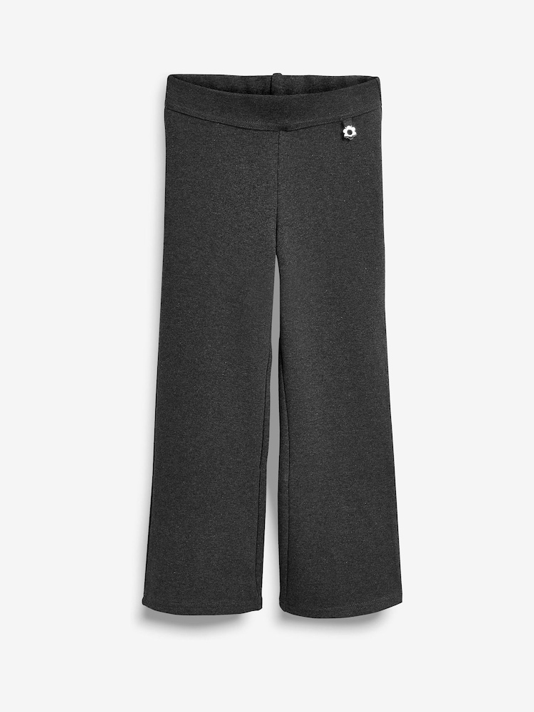 Gris de charbon de bois - Pantalons d'école extensibles à boutonnières en coton riche (3-16ans) - Image 7 of 8