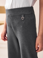 Charcoal Grey Regular Length Pull-On Cotton Rich Stretch Boot Cut School Trousers (3-16yrs) - Image 2 of 7