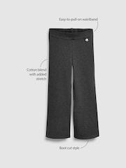 Charcoal Grey Regular Length Pull-On Cotton Rich Stretch Boot Cut School Trousers (3-16yrs) - Image 1 of 8