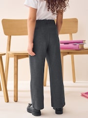 Charcoal Grey Regular Length Pull-On Cotton Rich Stretch Boot Cut School Trousers (3-16yrs) - Image 4 of 7