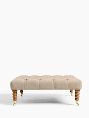 Laura Ashley Baron Chenille Hazelnut Ropsley Footstool - Image 2 of 6