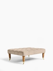 Laura Ashley Baron Chenille Hazelnut Ropsley Footstool - Image 3 of 6