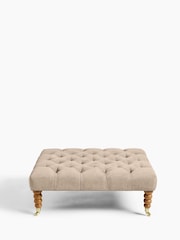 Laura Ashley Baron Chenille Hazelnut Ropsley Footstool - Image 4 of 6