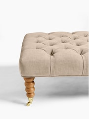 Laura Ashley Baron Chenille Hazelnut Ropsley Footstool - Image 5 of 6