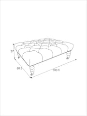 Laura Ashley Baron Chenille Hazelnut Ropsley Footstool - Image 6 of 6