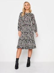 PixieGirl Petite Multi Tiered Long Sleeve Midi Dress - Image 3 of 5