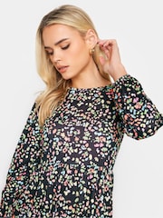 PixieGirl Petite Multi Tiered Long Sleeve Midi Dress - Image 4 of 5