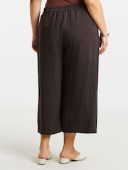 Simply Be Brown Soft Twill Culottes - Image 2 of 4