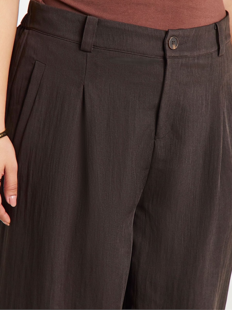 Simply Be Brown Soft Twill Culottes - Image 4 of 4