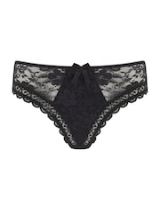 Pour Moi Black High Leg Rebel Deep Knickers - Image 3 of 4