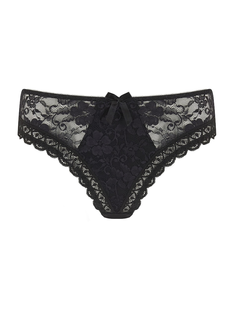Zwart - Pour Moi Rebel Deep Knickers - Image 3 of 4