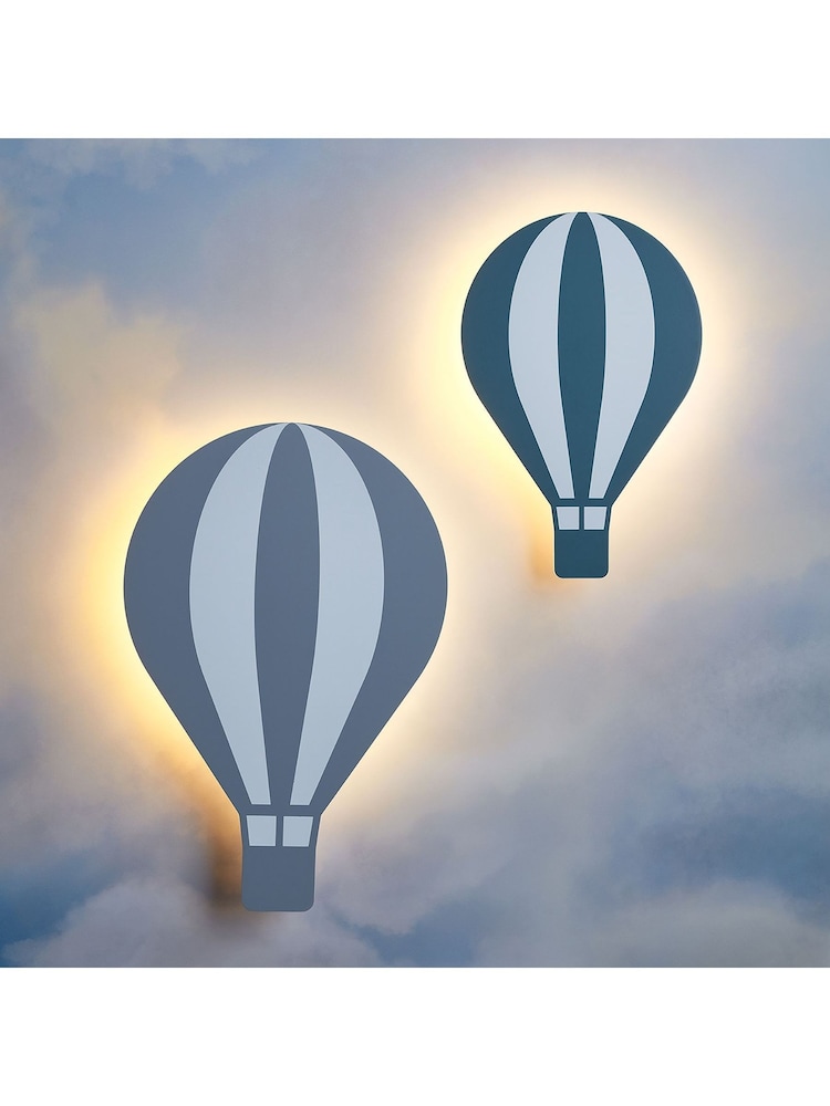 Lights4fun Hot Air Balloon Children's Wall Light Duo - Image 1 of 2