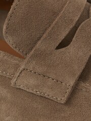 Reiss Stone Bray Suede Slip On Loafers - Image 5 of 5