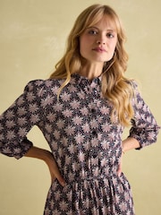 Joules Hazel Navy and Pink Jersey Shirt Dress - Image 3 of 6