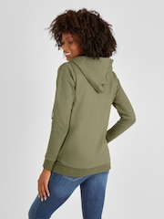 JoJo Maman Bébé Khaki Green Animal Print 3-in-1 Hoodie with Baby Carrier Panel - Image 2 of 5