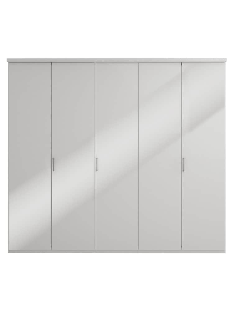 Wiemann Peyton Grey Glass Semi Fitted 5 Door Wardrobe - Image 2 of 4