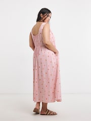 Simply Be Midi-Schürzenkleid, gestreift - Bild 2 von 4