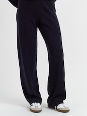 Chinti & Parker Blue Wool-Cashmere Wide-Leg Track Joggers - Image 3 of 5