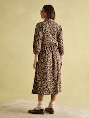 Joules Hazel Khaki Green Jersey Shirt Dress - Image 2 of 8