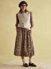 Joules Hazel Khaki Green Jersey Shirt Dress - Image 6 of 8