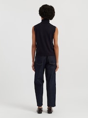 Chinti & Parker Blue Wool-Cashmere High-Neck Tank - Image 3 of 4