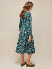 White Stuff Green Floral Megan Midi Dress - Image 2 of 6