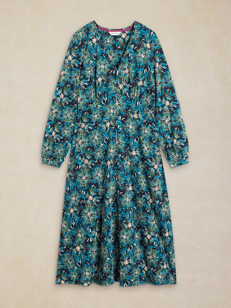 White Stuff Green Floral Megan Midi Dress - Image 6 of 6
