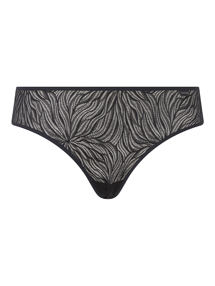 Calvin Klein Black Sheer Marquisette Lace Bikini Knickers - Image 5 of 5