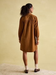Joules Maple Brown Corduroy Shirt Dress - Image 2 of 6