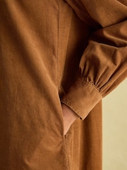 Joules Maple Brown Corduroy Shirt Dress - Image 5 of 6