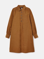 Joules Maple Brown Corduroy Shirt Dress - Image 6 of 6