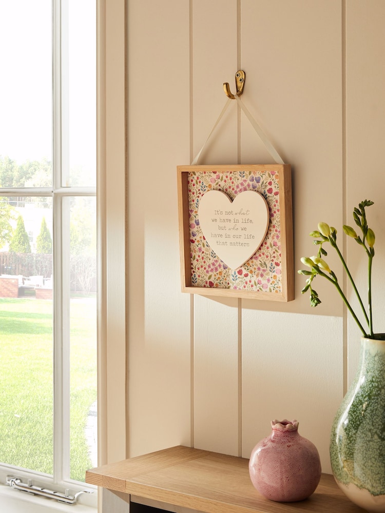 Ditsy Imprimeuri Heart Slogan Agățat Decorare - Image 2 of 6