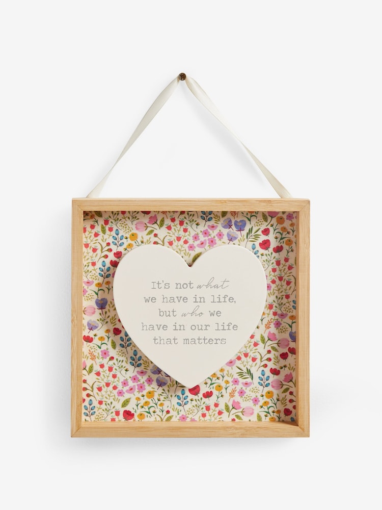 Pink/Purple Ditsy Print Heart Slogan Hanging Decoration - Image 4 of 6