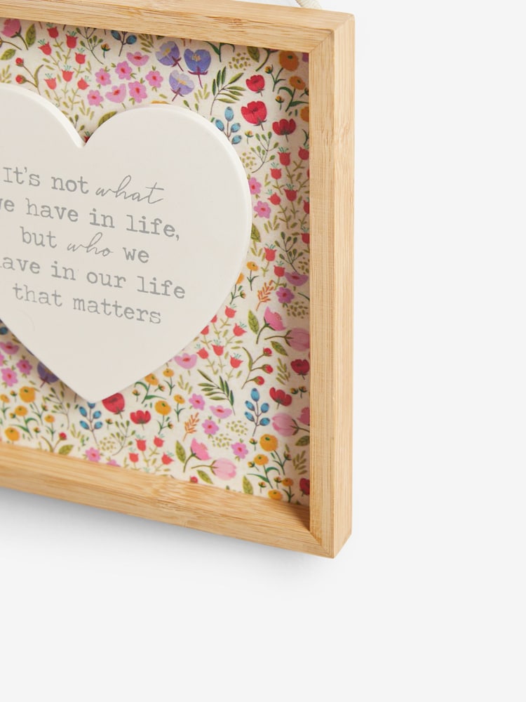 Pink/Purple Ditsy Print Heart Slogan Hanging Decoration - Image 5 of 6