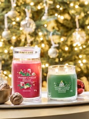 Yankee Candle Green Signature Medium Jar Shimmering Christmas Tree Scented Candle - Image 3 of 3