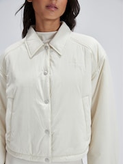Calvin Klein Jeans Cream Cropped Jacket - Image 4 of 6
