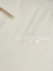 Calvin Klein Jeans Cream Cropped Jacket - Image 6 of 6