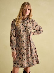 Joules Maple Floral Paisley Corduroy Shirt Dress - Image 1 of 7