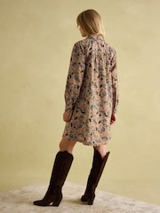 Joules Maple Floral Paisley Corduroy Shirt Dress - Image 2 of 7