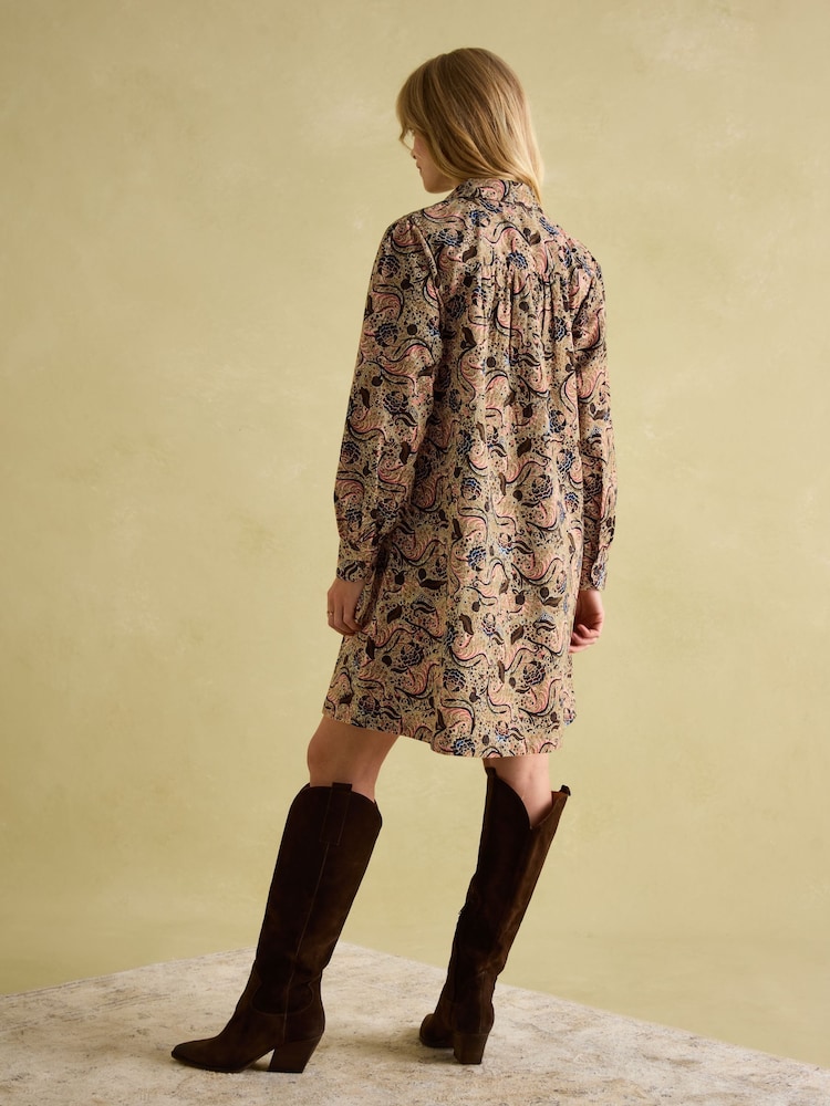 Joules Maple Floral Paisley Corduroy Shirt Dress - Image 2 of 7