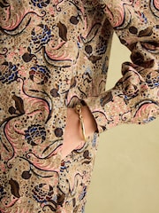Joules Maple Floral Paisley Corduroy Shirt Dress - Image 6 of 7