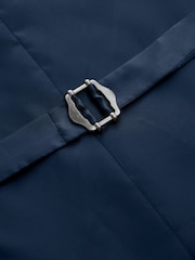 Blue Textured Wool Suit: Waistcoat - Image 8 of 9