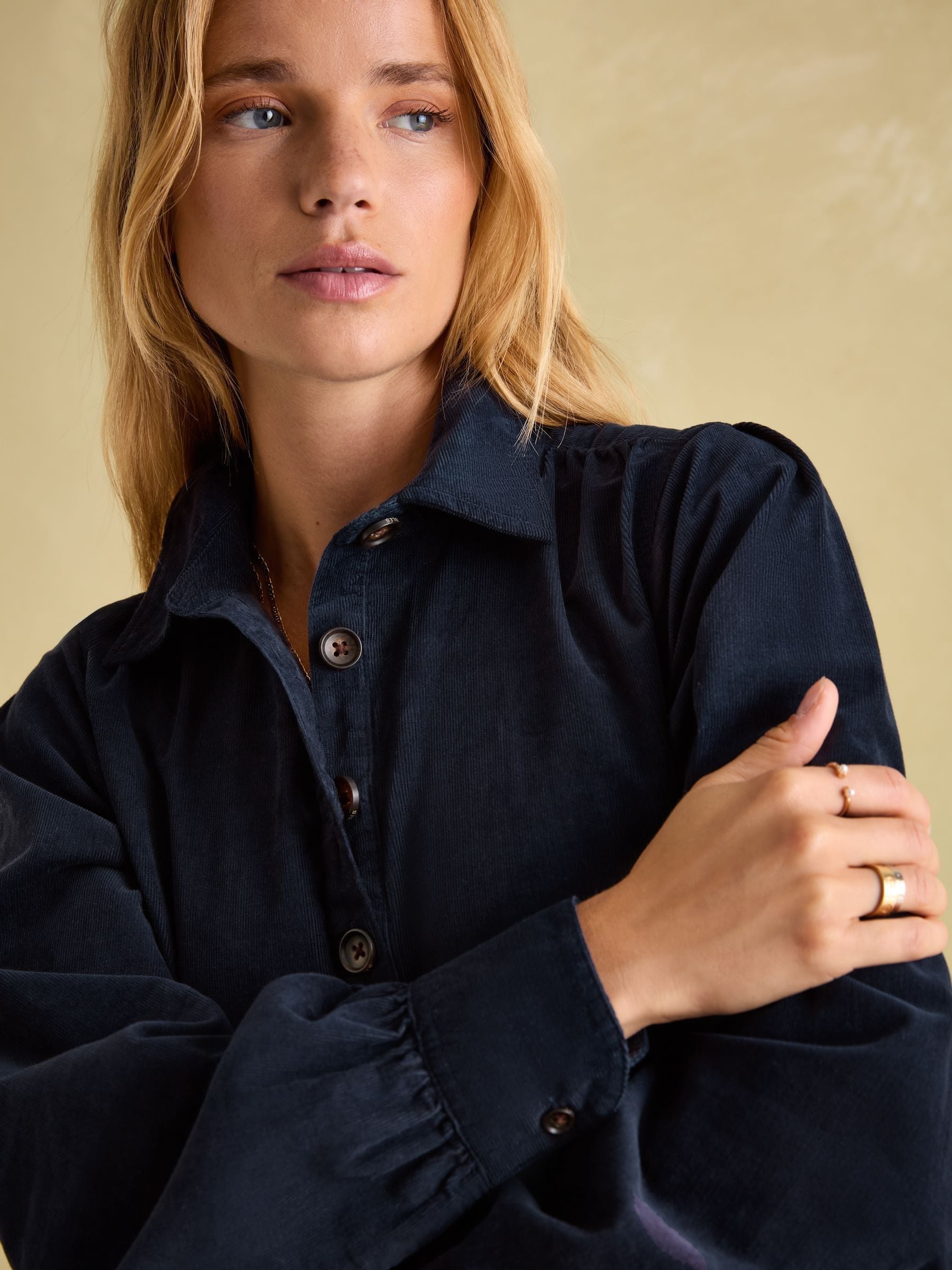 Buy Joules Maple Navy Blue Corduroy Shirt Dress from Next USA