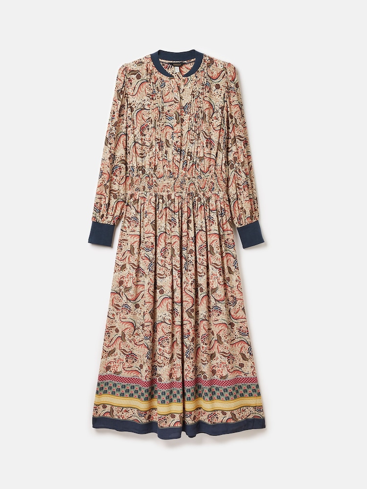 Joules Rosa Multi Printed Maxi Shirt Dress - Image 6 of 6