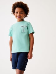 Baker by Ted Baker Nylon Pocket 100% Cotton T-Shirt - Image 1 of 8